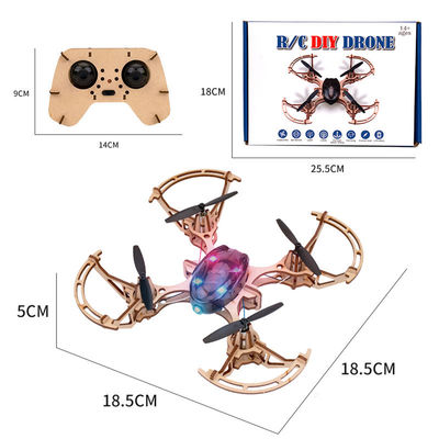 2.4g Fernbedienung Quadcopter Set Bemay Spielzeug Holz montieren pädagogische Rc Drohne Kit