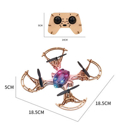 2.4g Fernbedienung Quadcopter Set Bemay Spielzeug Holz montieren pädagogische Rc Drohne Kit
