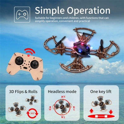 2.4g Fernbedienung Quadcopter Set Bemay Spielzeug Holz montieren pädagogische Rc Drohne Kit