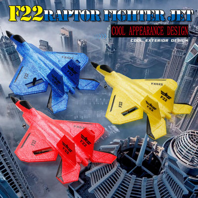 FX622 RC Flugzeug Fernbedienung Flugzeug F22 Modell Spielzeug Kleines Schaumflieger mit Lichtern Kämpfer für das Upgrade 2,4 GHz Frequenz