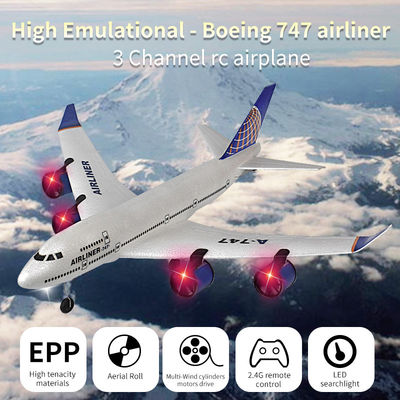 Elektrische RC Flugzeug A380 747 Modus Einfach zu fliegen Stunt Roll 2,4 GHz Fernbedienung Segelflugzeug für und Batterien enthalten
