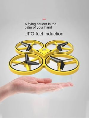 Gelb D10H Beliebtes Design Anpassbares Design Spielzeug Flugzeug Gestenkontrolle Drohne Mit LED-Leuchten Für Kinder Fernbedienung 80m