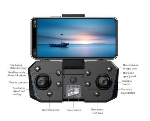 BLACK HUGTEC W21 Drohne Anpassungsfähige Kamera-Einstellungen und One-Touch-Video-Aufnahme für maximale Flugzeit 10-20min
