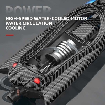 8 bis 13 Jahre Altersbereich Rc Fernbedienung Schnellboot Hochgeschwindigkeit 40 Km/h Jetboot Led Licht Umgedrehte Wiederherstellung 2,4 g Erwachsene und Kinder