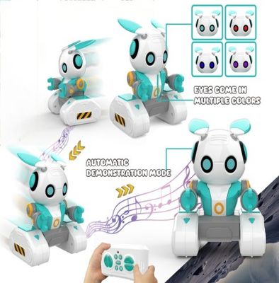 Bildungsroboter HUGTEC S024 Spielzeugroboter Fernbedienung Geste STEM 3 Kunststoff Musik Lichtfunktion Automatik für Unisex