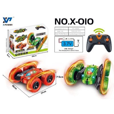 X-010 Rc Mini Stunt Car 2.4ghz Doppelseitig 360 Grad Fall-Fernbedienung Stunt-Auto-Spielzeug für Kinderunterhaltung