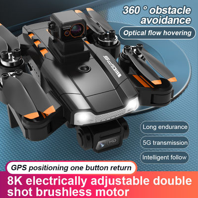 HD-Kamera und HD-Flugfotografie Quadcopter Fernbedienung S1 Bürstenlose Laser-Hindernisvermeidung Drohne Schwarz Orange
