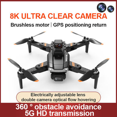 HD-Kamera und HD-Flugfotografie Quadcopter Fernbedienung S1 Bürstenlose Laser-Hindernisvermeidung Drohne Schwarz Orange