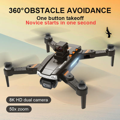 HD-Kamera und HD-Flugfotografie Quadcopter Fernbedienung S1 Bürstenlose Laser-Hindernisvermeidung Drohne Schwarz Orange