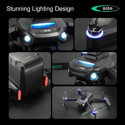 Plastik S159 5g WLAN Fpv GPS Quadcopter Drohne 4khd Doppelkameras 25 Minuten Ausdauer Hindernisvermeidung Led Großer Bildschirm Fernbedienung Rc Drohne
