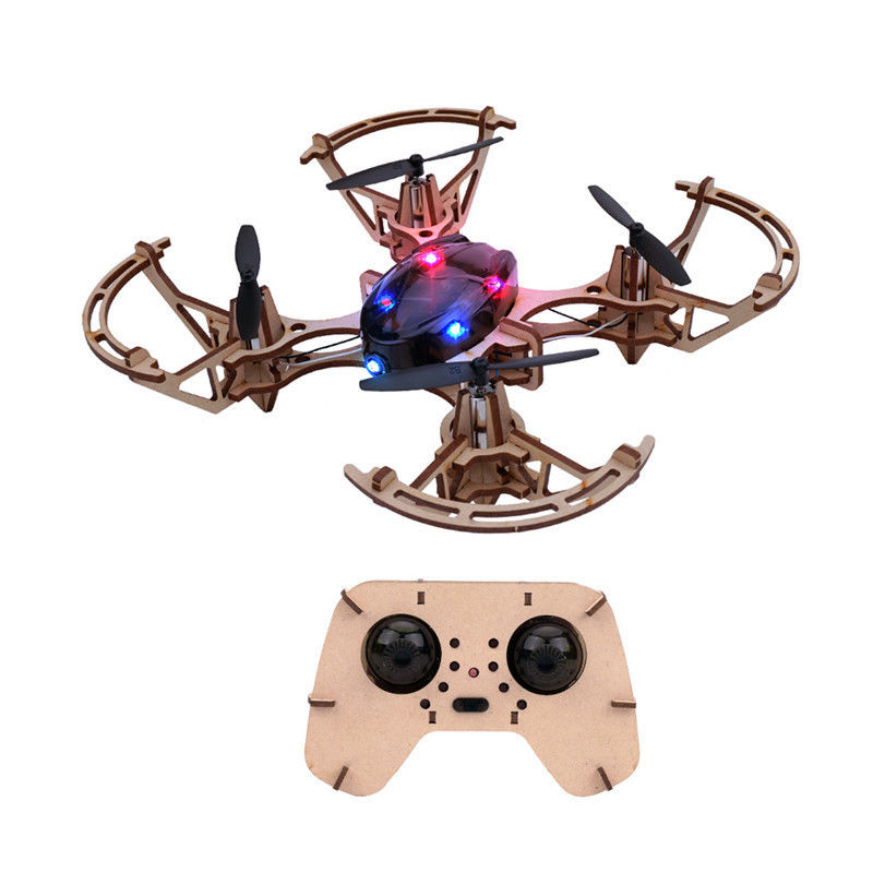 2.4g Fernbedienung Quadcopter Set Bemay Spielzeug Holz montieren pädagogische Rc Drohne Kit