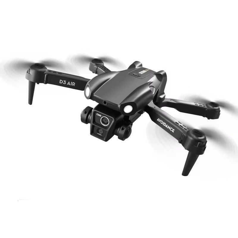 2024 D3 Air Drone LED-Licht 360-Grad-Tumbling Headless-Modus Optical Flow Positionierung Klappbare RC-Drohne für Anfänger