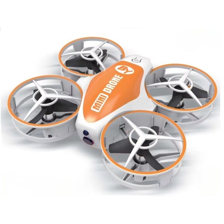 Mini-Fernbedienung für Spielzeugflugzeuge mit 360-Grad-Rotation und LED-Leuchten Montagezustand Einsatzbereit X11 ORANGE
