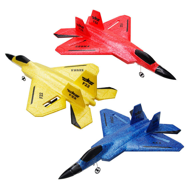 FX622 RC Flugzeug Fernbedienung Flugzeug F22 Modell Spielzeug Kleines Schaumflieger mit Lichtern Kämpfer für das Upgrade 2,4 GHz Frequenz