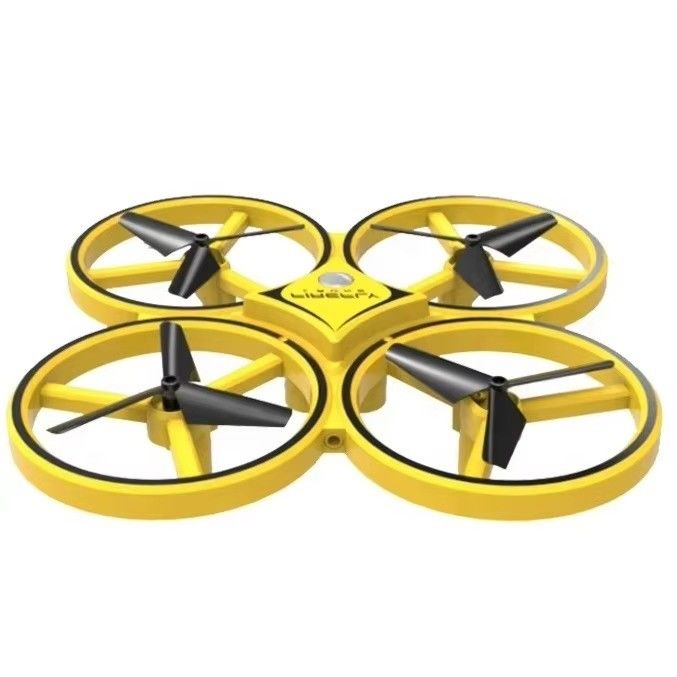 Gelb D10H Beliebtes Design Anpassbares Design Spielzeug Flugzeug Gestenkontrolle Drohne Mit LED-Leuchten Für Kinder Fernbedienung 80m
