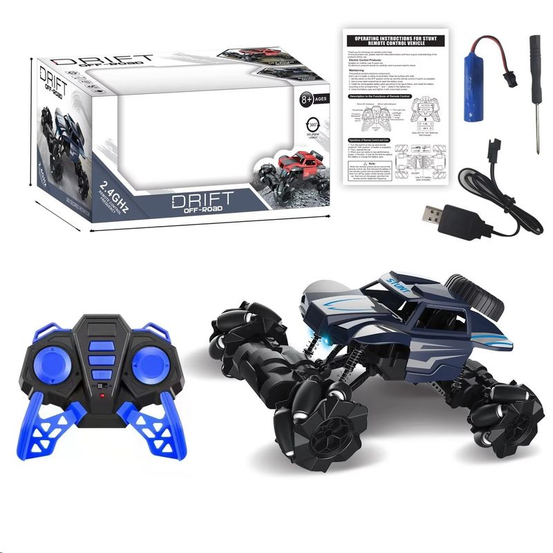 Original-Box-Paket beinhaltet 360-Rotations-Radio-Steuerung Stunt Rc Drift Rennwagen mit Licht und Licht M3 9 Kanäle